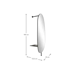 Espejo De Pie Con Estante De Metal Ophelia