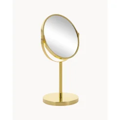 Espejo Tocador Redondo De Metal Classic, Con Aumento