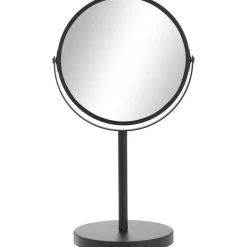 Espejo Tocador Redondo De Metal Classic, Con Aumento