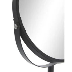 Espejo Tocador Redondo De Metal Classic, Con Aumento