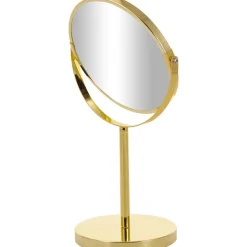 Espejo Tocador Redondo De Metal Classic, Con Aumento