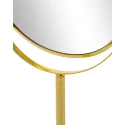 Espejo Tocador Redondo De Metal Classic, Con Aumento