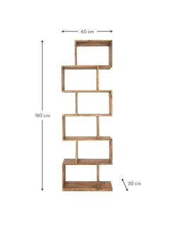 Estanteria De Madera De Sheesham Authentico Zick Zack