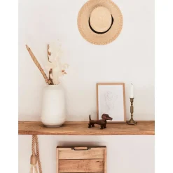 Figura Decorativa De Madera De Nogal Hund