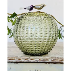 Jarron Artesanal Con Relieves Hobnail