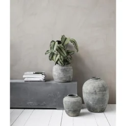 Jarron De Suelo De Cemento Rustik
