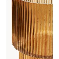 Jarron De Vidrio Acanalado Lija