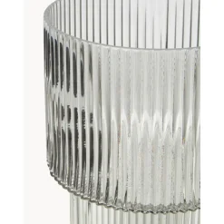 Jarron De Vidrio Acanalado Lija