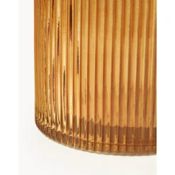 Jarron De Vidrio Acanalado Lija