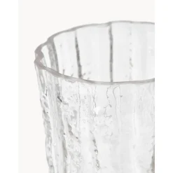 Jarron De Vidrio Con Relieves Elli