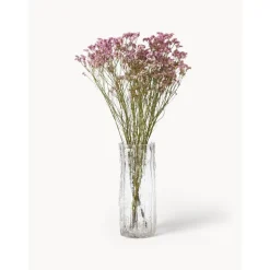 Jarron De Vidrio Con Relieves Elli