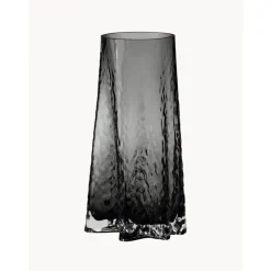 Jarron De Vidrio Soplado Artesanalmente Con Relieves Gry