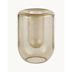 Jarron De Vidrio Soplado Artesanalmente Opal, 20 Cm