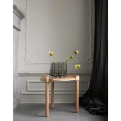 Jarron De Vidrio Soplado Artesanalmente Con Relieves Gry