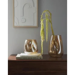 Jarron De Vidrio Soplado Artesanalmente Luster