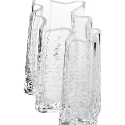 Jarron De Vidrio Soplado Artesanalmente Con Relieves Gry