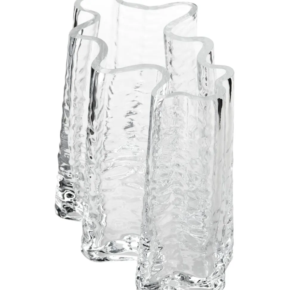 Jarron De Vidrio Soplado Artesanalmente Con Relieves Gry