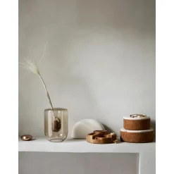 Jarron De Vidrio Soplado Artesanalmente Opal, 20 Cm