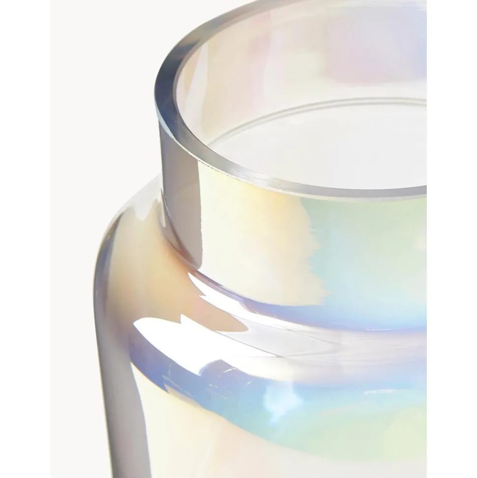 Jarron Grande De Vidrio Iridiscente Lasse