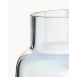 Jarron Grande De Vidrio Iridiscente Lasse