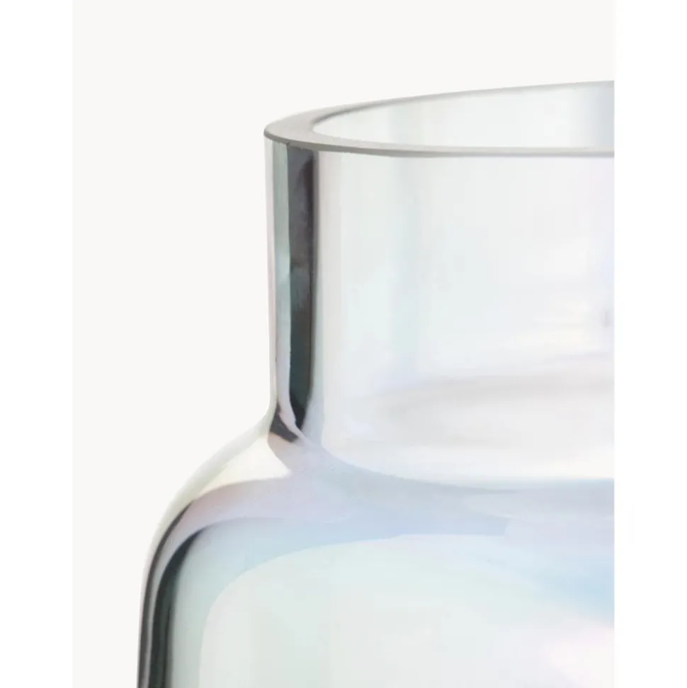 Jarron Grande De Vidrio Iridiscente Lasse