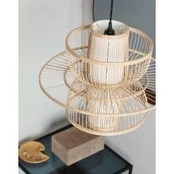 Lampara De Techo Artesanal De Bambu Sigyn