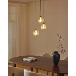 Lampara De Techo Cluster De Vidrio Amora