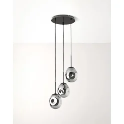 Lampara De Techo Cluster De Vidrio Espejado Amora