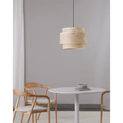 Lampara De Techo De Diseno De Bambu Finja