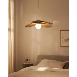 Lampara De Techo De Fibras Naturales Milani