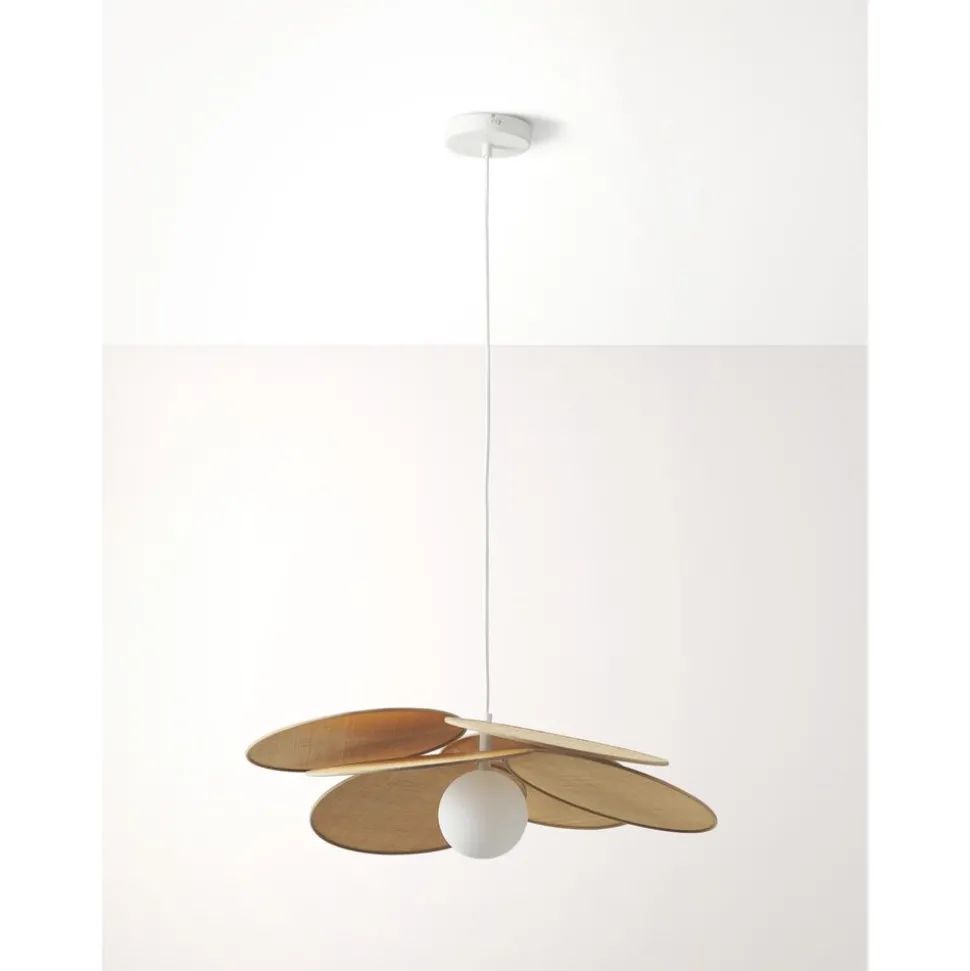 Lampara De Techo De Fibras Naturales Milani