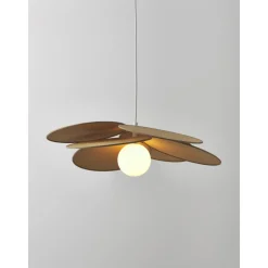 Lampara De Techo De Fibras Naturales Milani