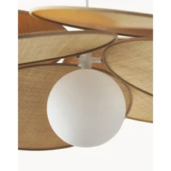 Lampara De Techo De Fibras Naturales Milani