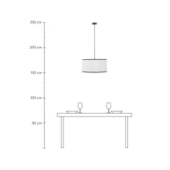 Lampara De Techo De Lino Claudette