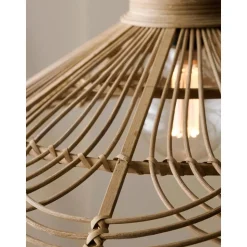 Lampara De Techo De Ratan Balie