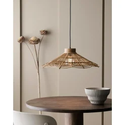 Lampara De Techo De Ratan Balie