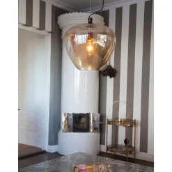 Lampara De Techo De Vidrio Tintado Bellissimo