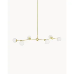 Lampara De Techo Grande De Vidrio Opalino Aurelia