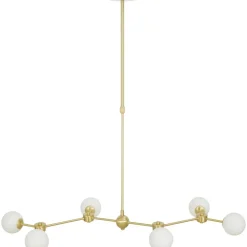 Lampara De Techo Grande De Vidrio Opalino Aurelia