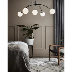 Lampara De Techo Grande De Vidrio Opalino Heaven