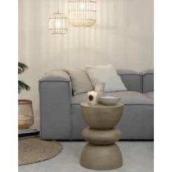 Lampara De Techo Pequena De Bambu Adam