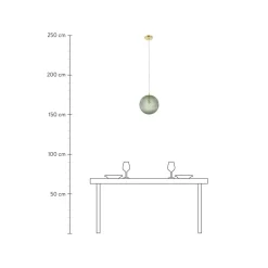 Lampara De Techo Pequena De Vidrio Lorna