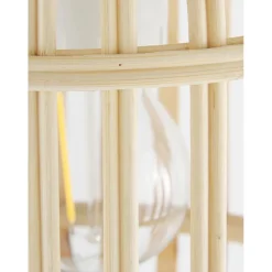 Lampara De Techo Pequena De Bambu Adam