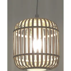 Lampara De Techo Pequena De Bambu Adam