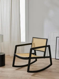 Mecedora De Madera De Fresno Con Tejido Vienes Craig