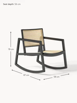 Mecedora De Madera De Fresno Con Tejido Vienes Craig