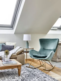 Mecedora De Terciopelo Wing