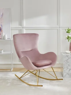 Mecedora De Terciopelo Wing