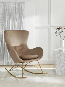 Mecedora De Terciopelo Wing