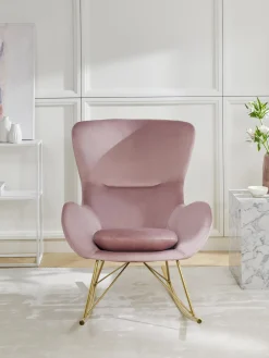 Mecedora De Terciopelo Wing